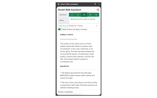 Smart Web Assistant  from Chrome web store to be run with OffiDocs Chromium online