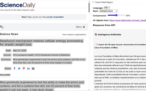 Smart Web Digest — AI Summary  Translate for Web, Gmail  from Chrome web store to be run with OffiDocs Chromium online
