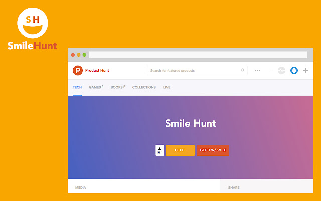 Smile Hunt  from Chrome web store to be run with OffiDocs Chromium online