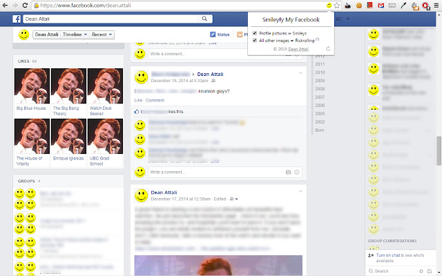 Smileyfy My Facebook  from Chrome web store to be run with OffiDocs Chromium online