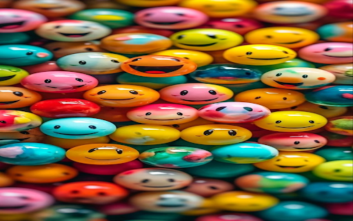 Smiley marbles wallpaper  from Chrome web store to be run with OffiDocs Chromium online