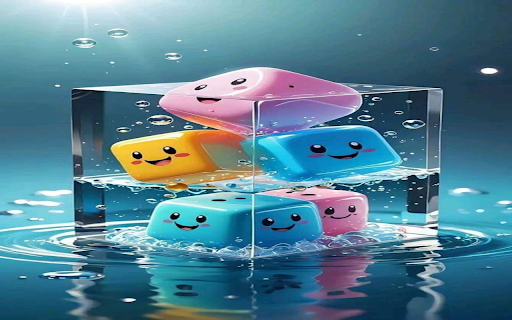 Smiley square wallpaper  from Chrome web store to be run with OffiDocs Chromium online