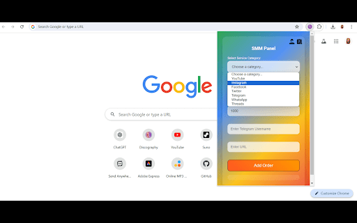 SMM Panel Social Media Audience Builder  from Chrome web store to be run with OffiDocs Chromium online