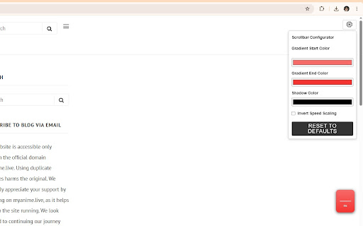 Smooth Bar  from Chrome web store to be run with OffiDocs Chromium online