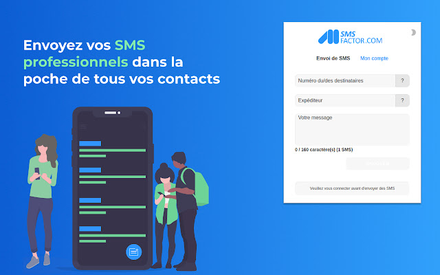 SMSFactor : professional SMS sendings  from Chrome web store to be run with OffiDocs Chromium online