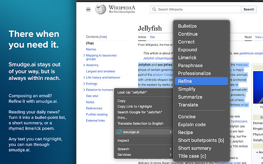 smudge.ai  from Chrome web store to be run with OffiDocs Chromium online