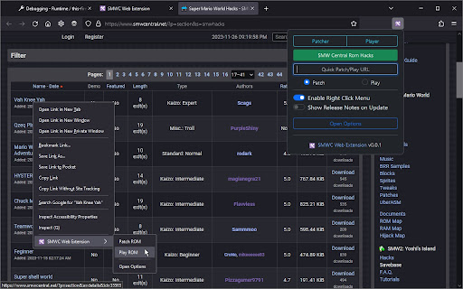 SMWC Web Extension  from Chrome web store to be run with OffiDocs Chromium online