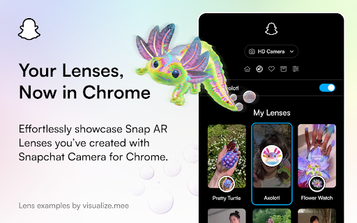 Snapchat Camera for Chrome Public Preview  from Chrome web store to be run with OffiDocs Chromium online