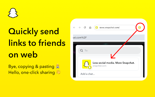 Snapchat One Click Share  from Chrome web store to be run with OffiDocs Chromium online
