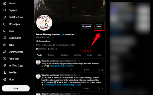 SnapFollow  from Chrome web store to be run with OffiDocs Chromium online