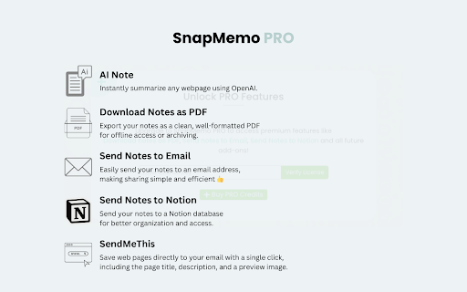 SnapMemo Quick Note Taking  from Chrome web store to be run with OffiDocs Chromium online