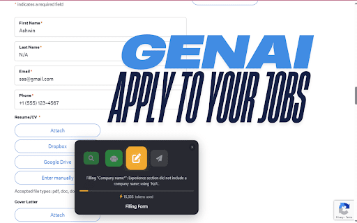 SnapPhil AI Job Application Assistant  from Chrome web store to be run with OffiDocs Chromium online