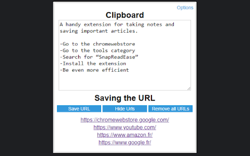 SnapReadEase  from Chrome web store to be run with OffiDocs Chromium online
