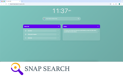 Snap Search New Tab  from Chrome web store to be run with OffiDocs Chromium online