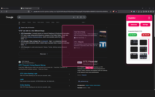 SnapSelect  from Chrome web store to be run with OffiDocs Chromium online