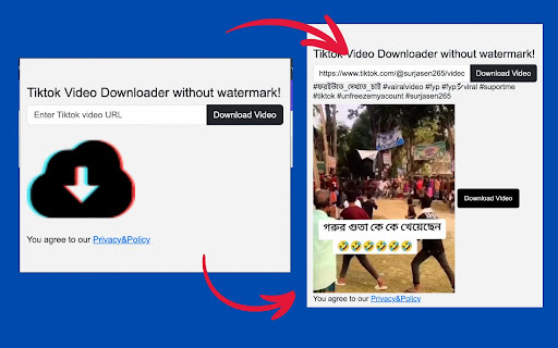 Snaptik Download tiktok video without watermark  from Chrome web store to be run with OffiDocs Chromium online