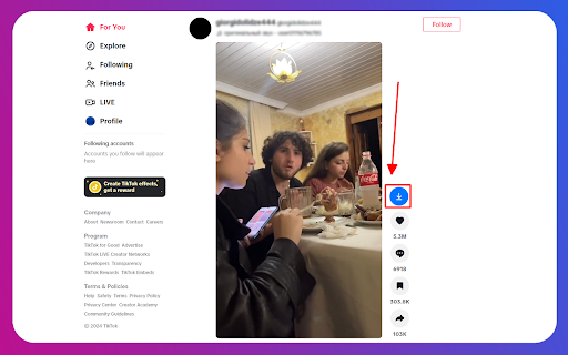 SnapTik No Watermark  from Chrome web store to be run with OffiDocs Chromium online