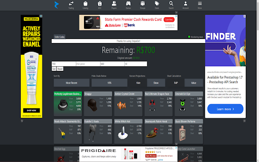 SnipeExt Roblox Limited Sniper  from Chrome web store to be run with OffiDocs Chromium online