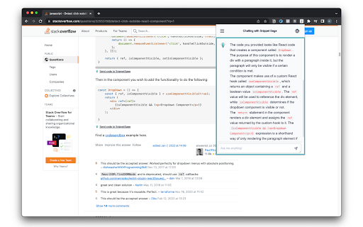 Snippet Sage  from Chrome web store to be run with OffiDocs Chromium online
