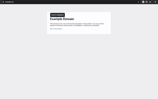 Snippiece  from Chrome web store to be run with OffiDocs Chromium online