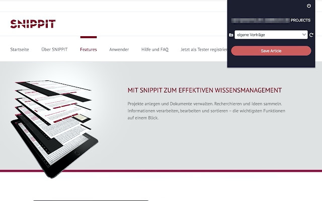 Snippit browser extension  from Chrome web store to be run with OffiDocs Chromium online