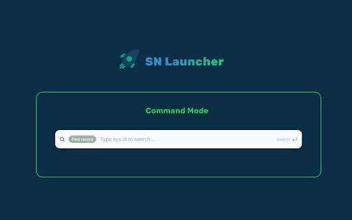 SN Launcher ServiceNow utility tool  from Chrome web store to be run with OffiDocs Chromium online