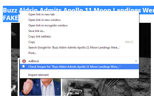 Snopes Searcher  from Chrome web store to be run with OffiDocs Chromium online