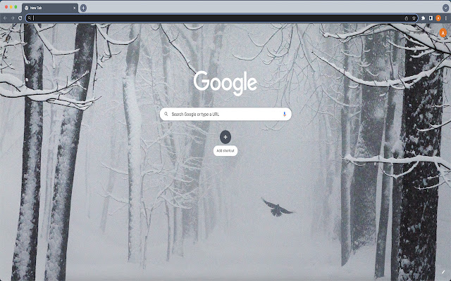 Snow Bird Forest Theme  from Chrome web store to be run with OffiDocs Chromium online