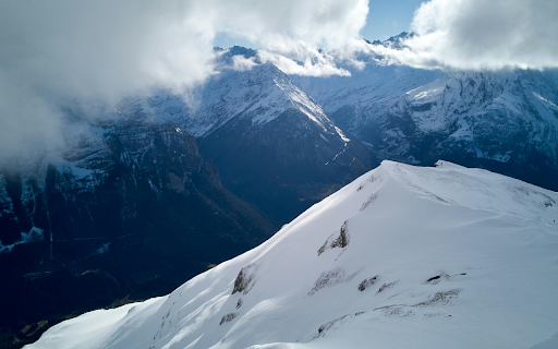 Snow Covered Mountains surrounded  from Chrome web store to be run with OffiDocs Chromium online