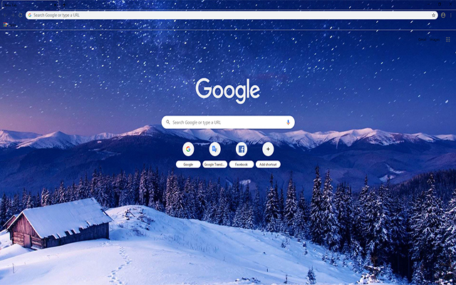 Chrome 网上商店的 Snow Night Sky 将与 OffiDocs Chromium 在线运行