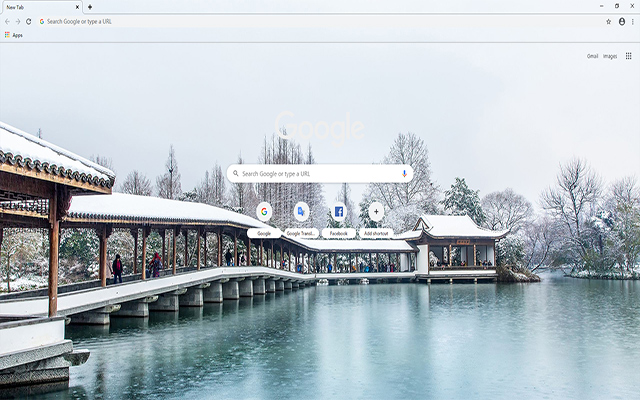 Snow Scene  from Chrome web store to be run with OffiDocs Chromium online