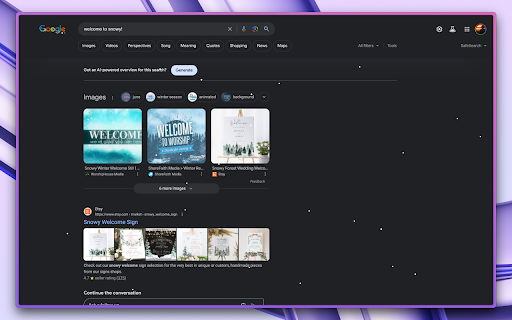 Snowy  from Chrome web store to be run with OffiDocs Chromium online
