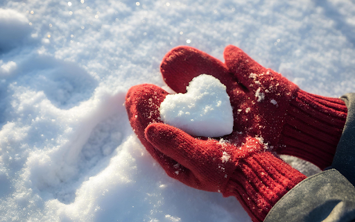 Snowy Heart  from Chrome web store to be run with OffiDocs Chromium online