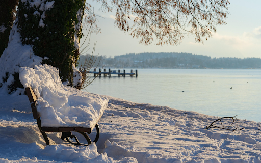 Snowy Lakeside Silence  from Chrome web store to be run with OffiDocs Chromium online