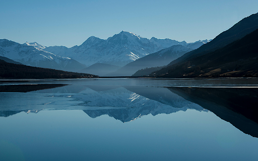 Snowy Mountain Reflection  from Chrome web store to be run with OffiDocs Chromium online