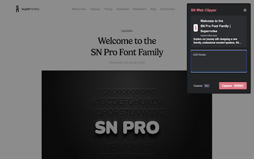 Sn Web Clipper (Unofficial)  from Chrome web store to be run with OffiDocs Chromium online