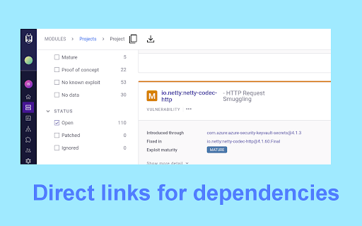 SNYK Export  from Chrome web store to be run with OffiDocs Chromium online