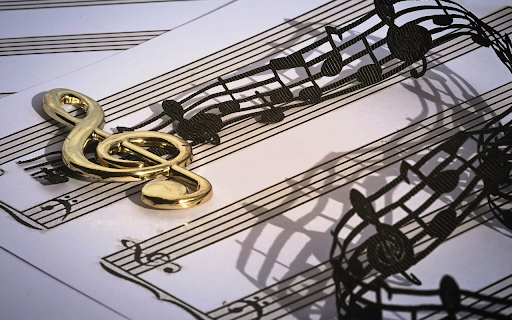 Soaring Musical Notes  from Chrome web store to be run with OffiDocs Chromium online