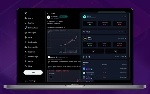 Social Edge  from Chrome web store to be run with OffiDocs Chromium online