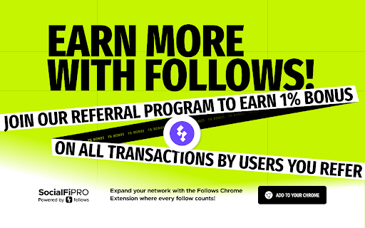 SocialFi Pro (by follows.app)  from Chrome web store to be run with OffiDocs Chromium online