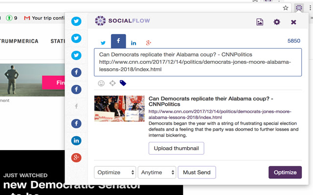 SocialFlow  from Chrome web store to be run with OffiDocs Chromium online