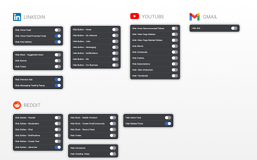 SocialFocus: Hide Distractions  from Chrome web store to be run with OffiDocs Chromium online