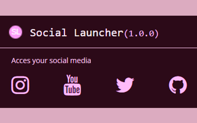Social Launcher  from Chrome web store to be run with OffiDocs Chromium online