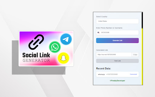 Social Link Generator  from Chrome web store to be run with OffiDocs Chromium online