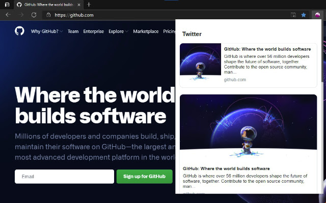 Social Media Link Preview  from Chrome web store to be run with OffiDocs Chromium online