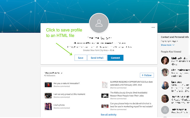 Social Media Profile Saver  from Chrome web store to be run with OffiDocs Chromium online