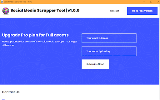 Social Media Scrapper Tool  from Chrome web store to be run with OffiDocs Chromium online