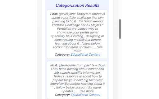 Social Media Screener  from Chrome web store to be run with OffiDocs Chromium online