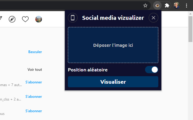 Social media visualizer  from Chrome web store to be run with OffiDocs Chromium online