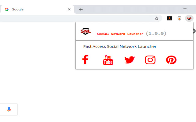 SocialNetwork Launcher  from Chrome web store to be run with OffiDocs Chromium online